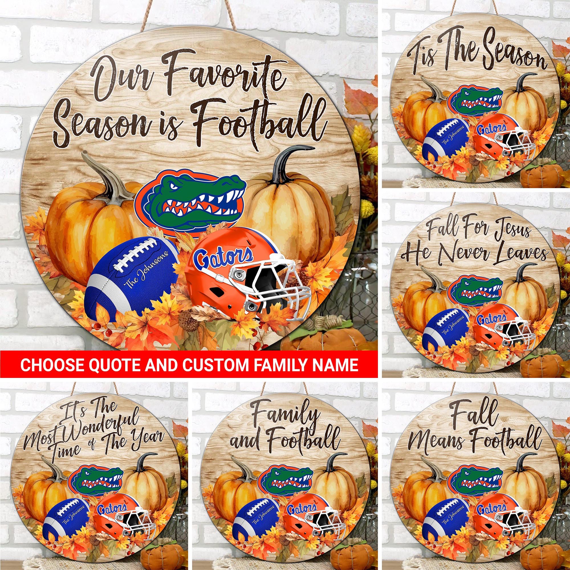 Florida Gators Shape Wooden Sign Custom Your Family Name And Choose Your Quotes, Sport Gifts, Home Decorations ETRG-51656